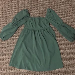 Puffy sleeve short dress